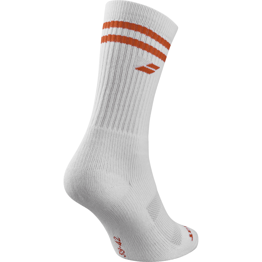 Babolat Team Single Socks - White/Cherry Tomato, tweede aanzicht