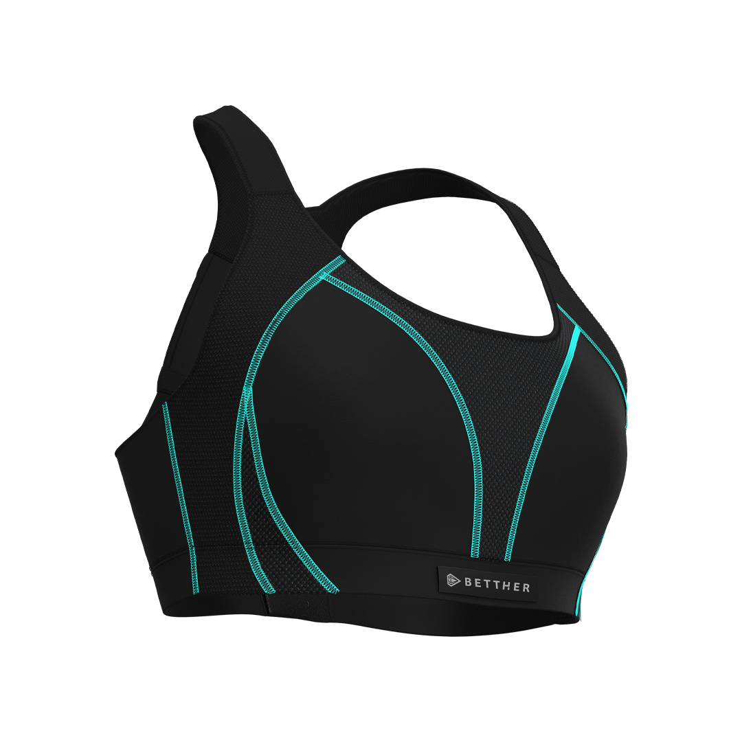 BETTHer Bra Antishock+ - Zwart-Teal