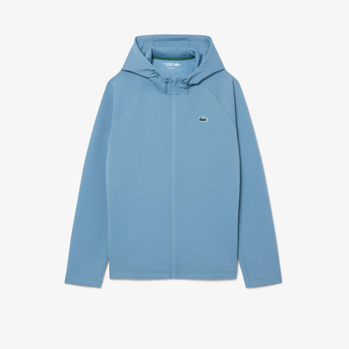 Lacoste Sport Stretch Hoodie met Rits SH0152 Blauw - detail rits