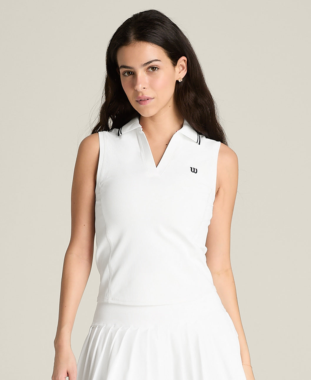 Rib Sleeveless Polo